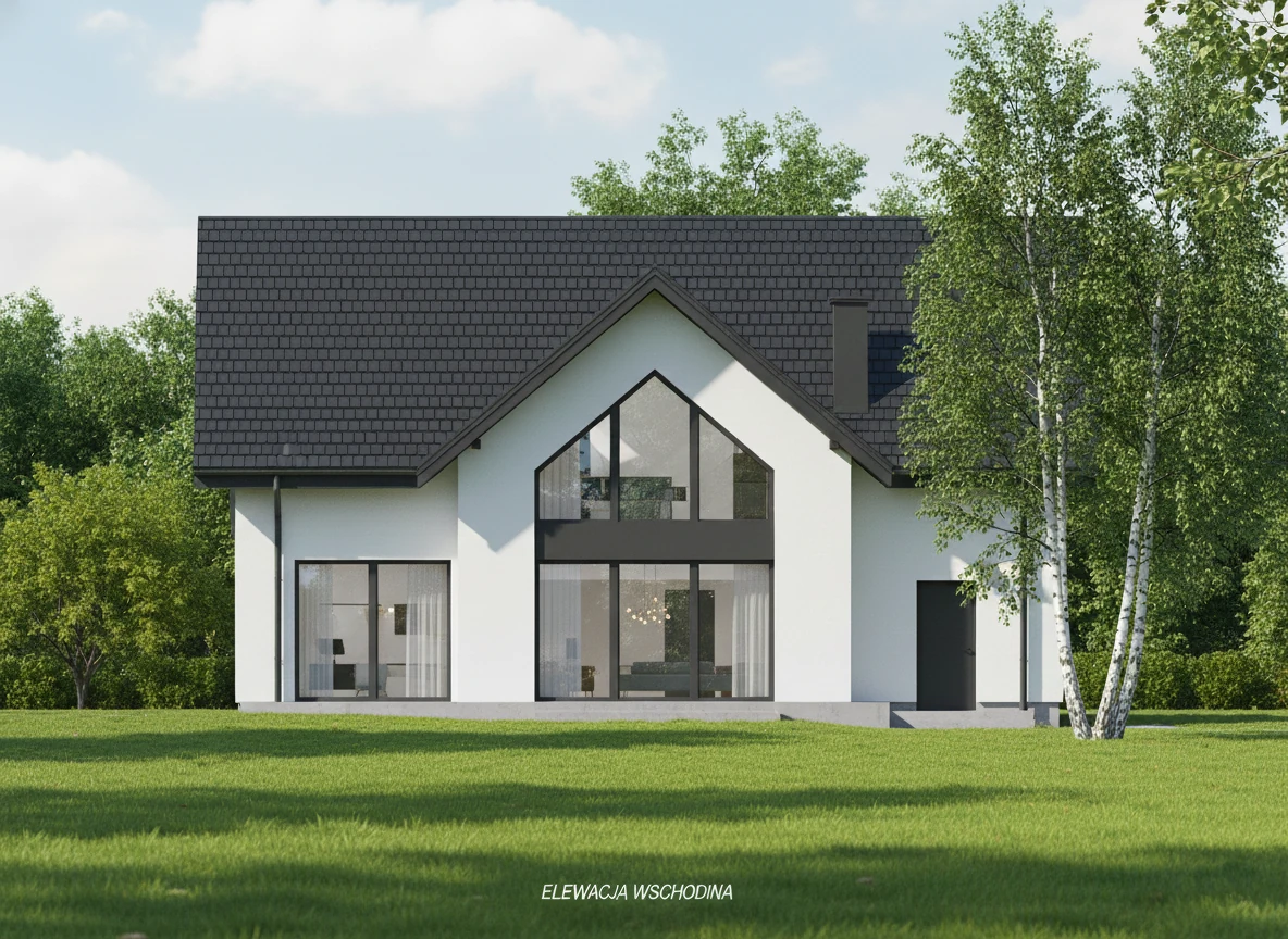 Dom jednorodzinny Łomża - Elewacja wschodnia