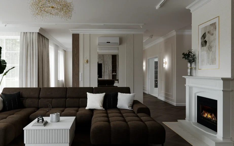 Wziualizacja wnętrza Wizualizacja wnętrza - salon