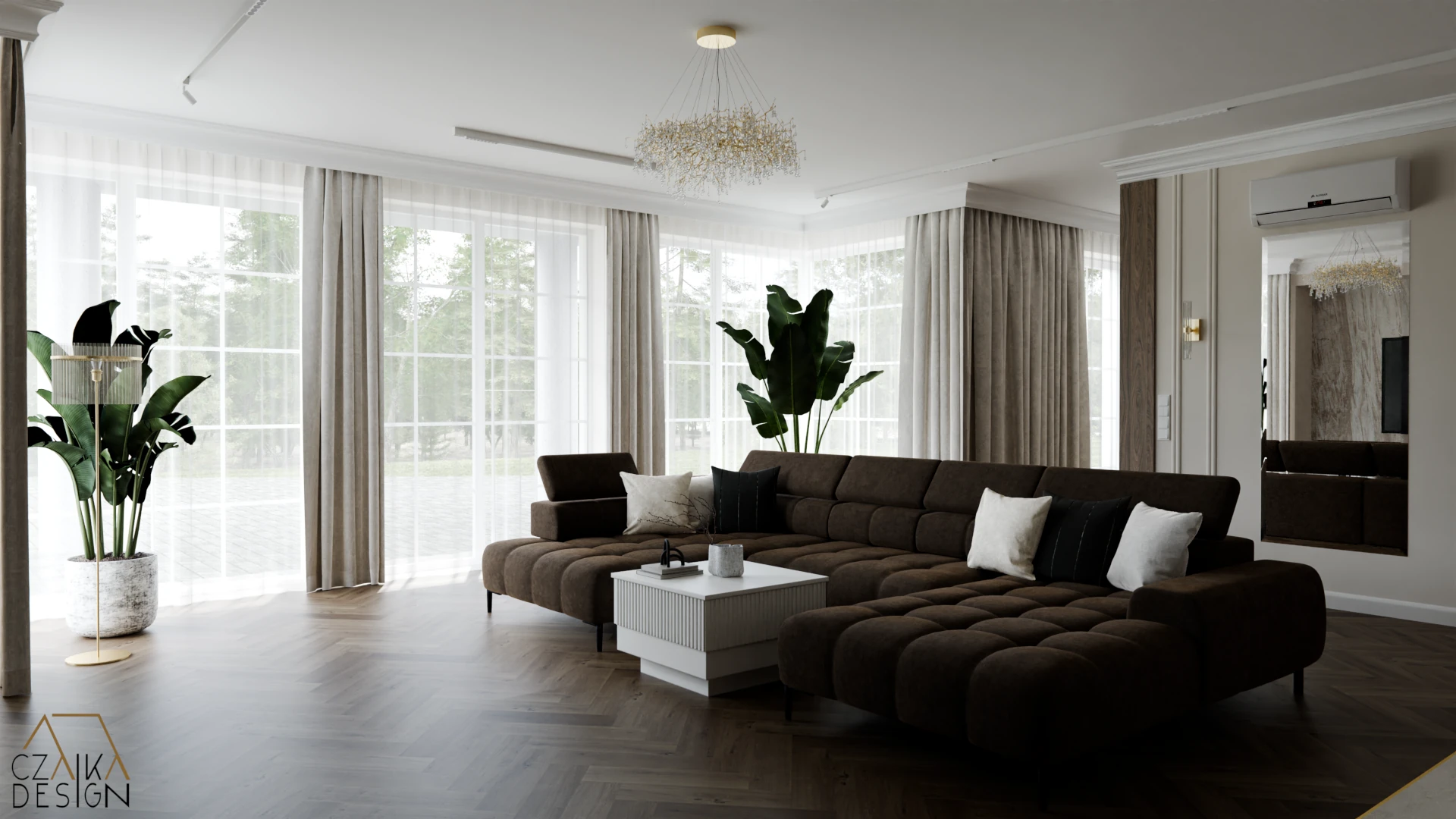 Ciepła tonacja beżu, brązu i orzecha