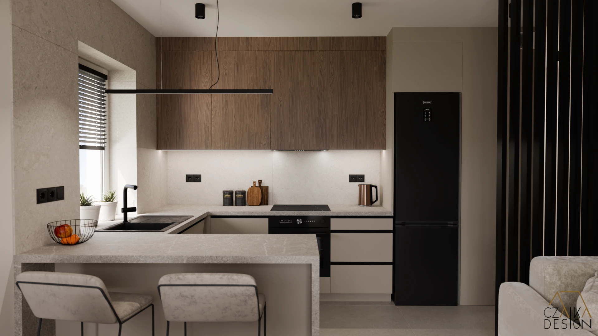 Aneks kuchenny z półwyspem