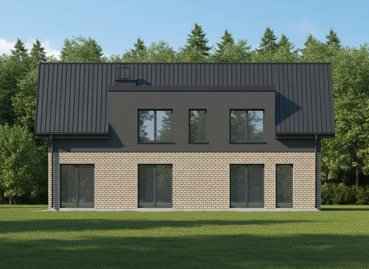 Dom jednorodzinny Górki Sypniewo - Elewacja południowa