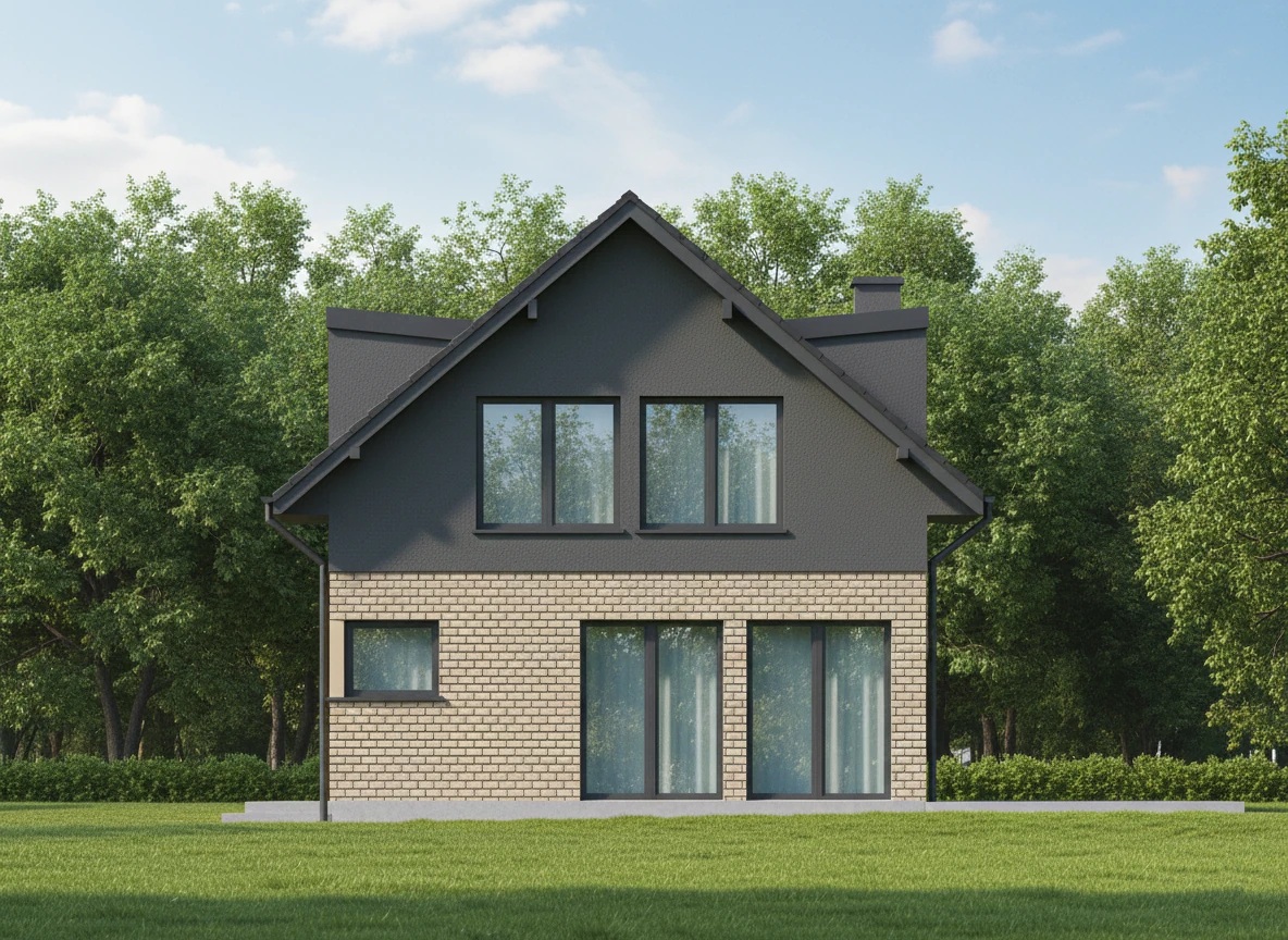 Dom jednorodzinny Górki Sypniewo - Elewacja zachodnia