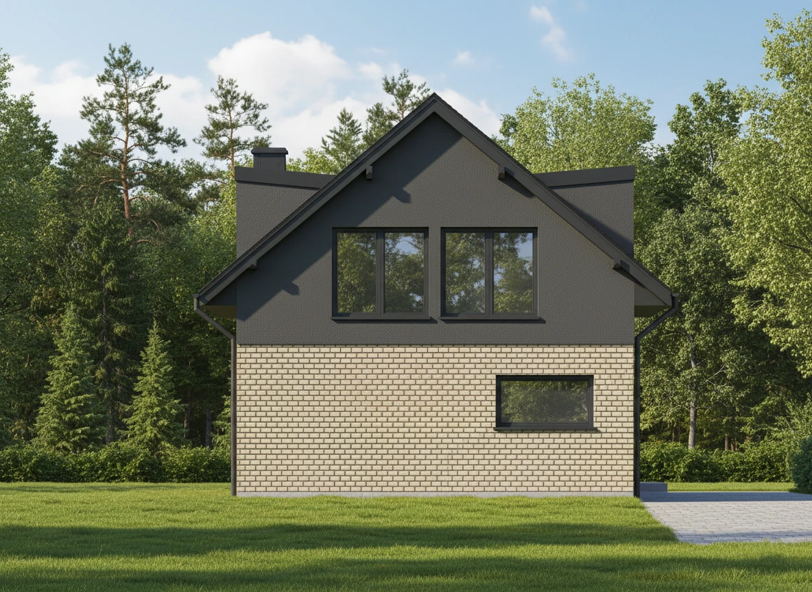 Dom jednorodzinny Górki Sypniewo - Elewacja wschodnia