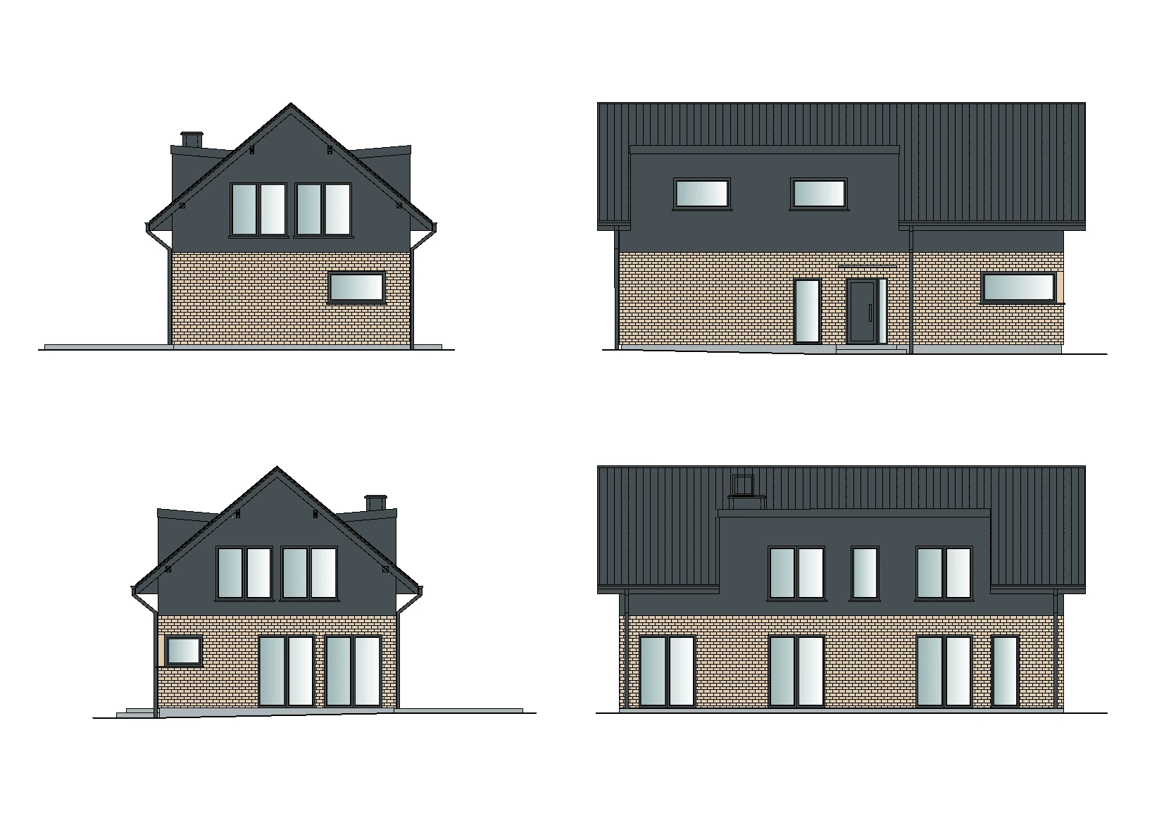 Projekt elewacji domu jednorodzinnego Górki Sypniewo