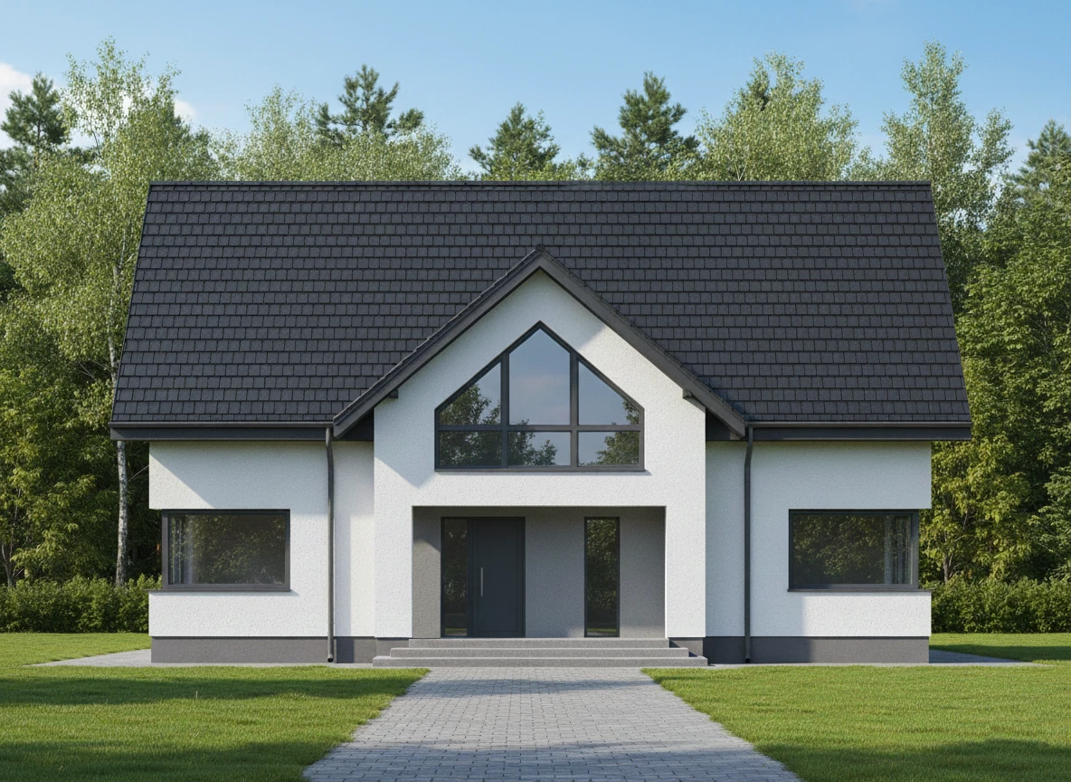 Dom jednorodzinny Nowy Cydzyn - Elewacja północno-zachodnia