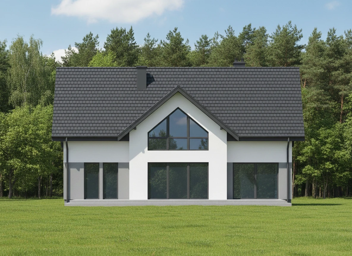 Dom jednorodzinny Nowy Cydzyn - Elewacja połudnowo-wschodnia