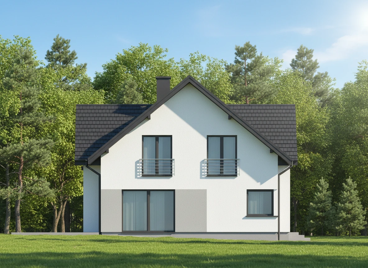 Dom jednorodzinny Nowy Cydzyn - Elewacja północno-wschodnia