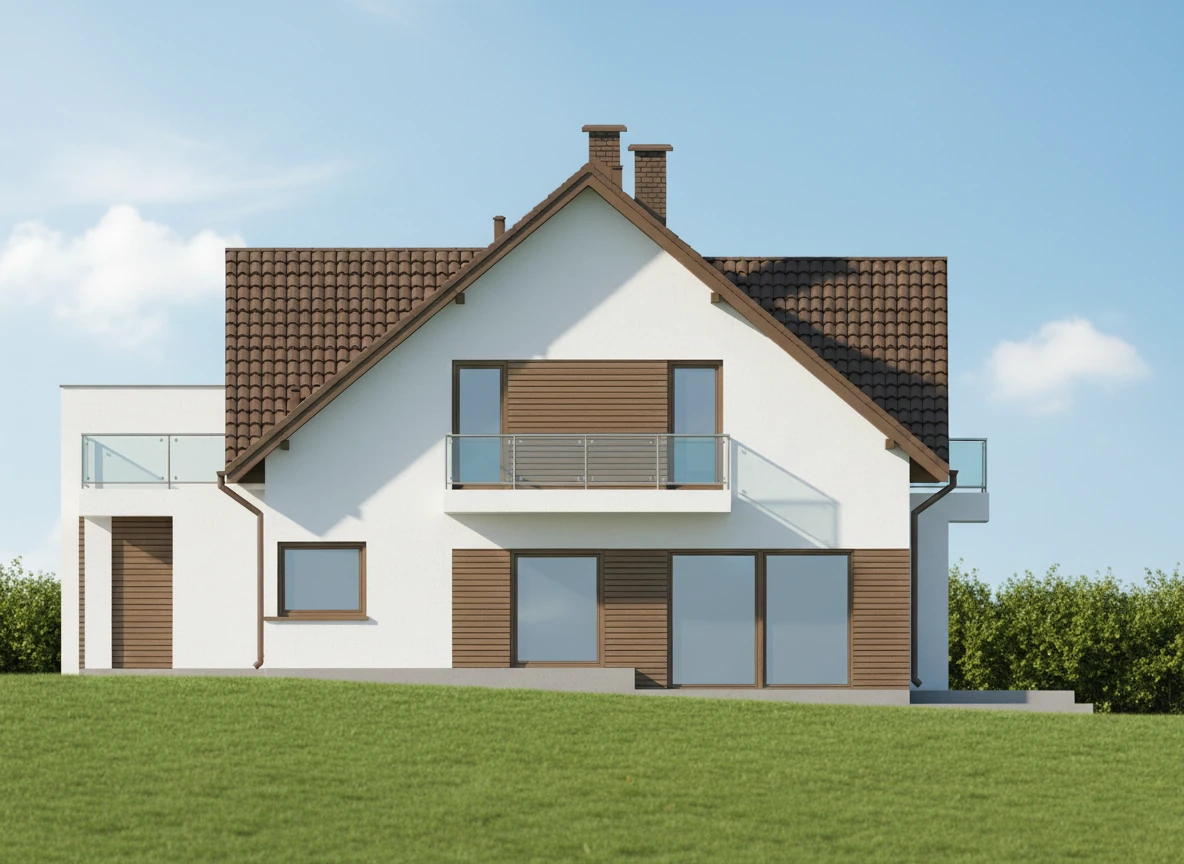 Projekt budynku mieszkalnego po granicy