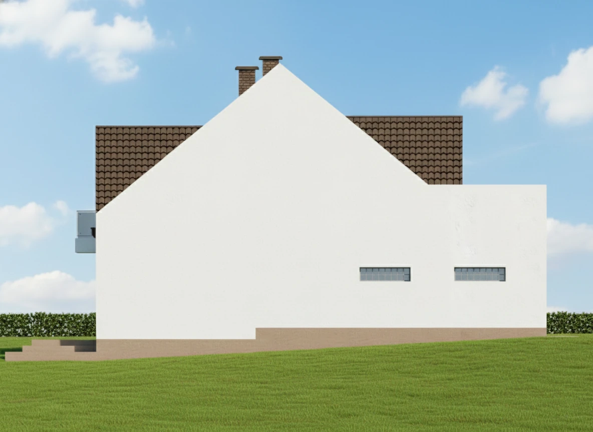 Ściana przeciwpożarowa zlokalizowaną bezpośrednio na granicy z działką sąsiednią