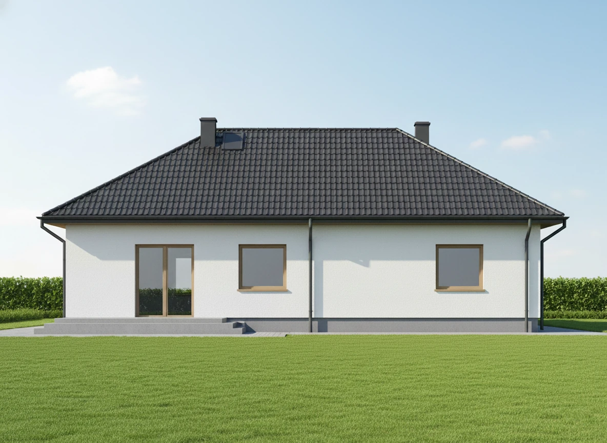 Dom parterowy Kisiołki - Elewacja południowo-wschodnia