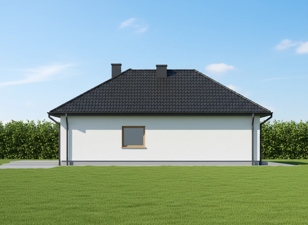 Dom parterowy Kisiołki - Elewacja północno-wschodnia