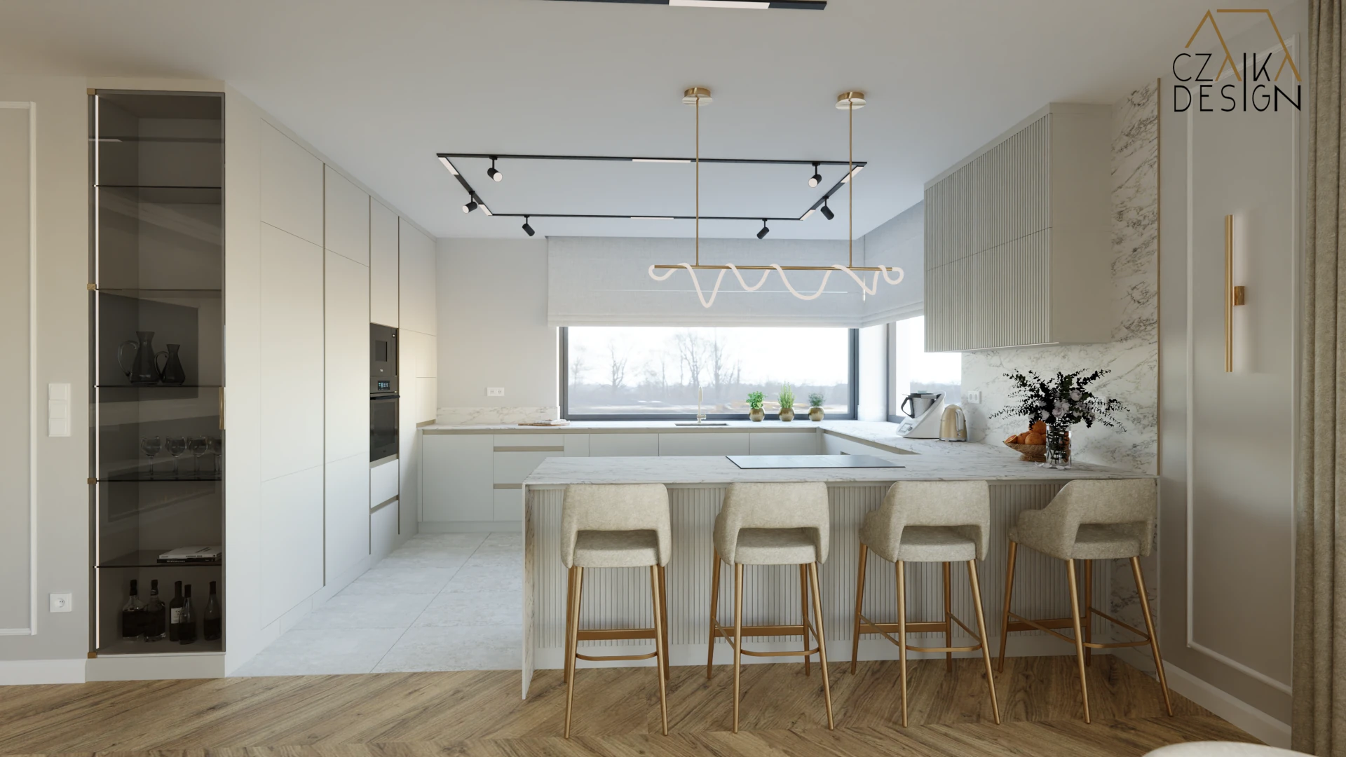 Przestronna jasna kuchnia