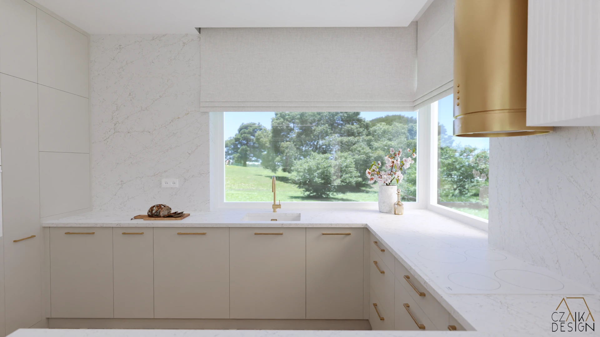 Elegancki marmurowy blat