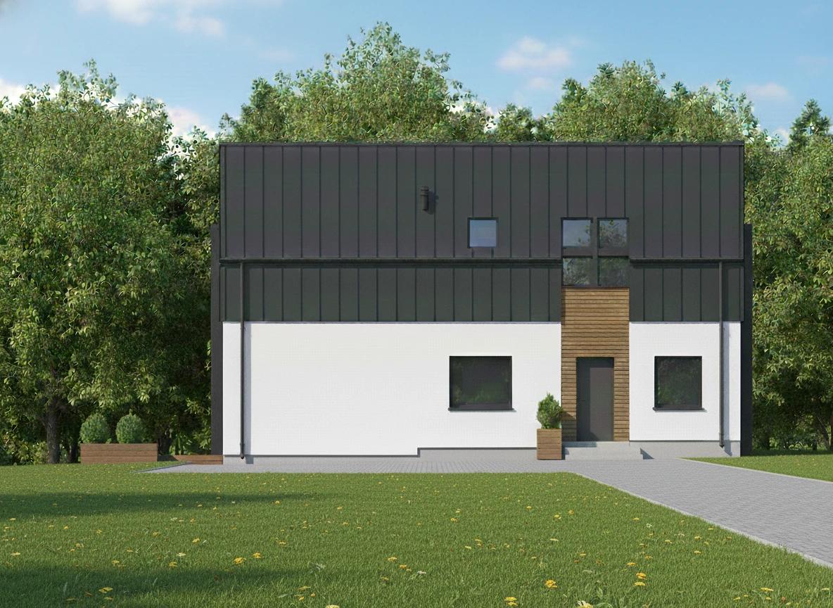 Nowoczesna stodoła po granicy działki