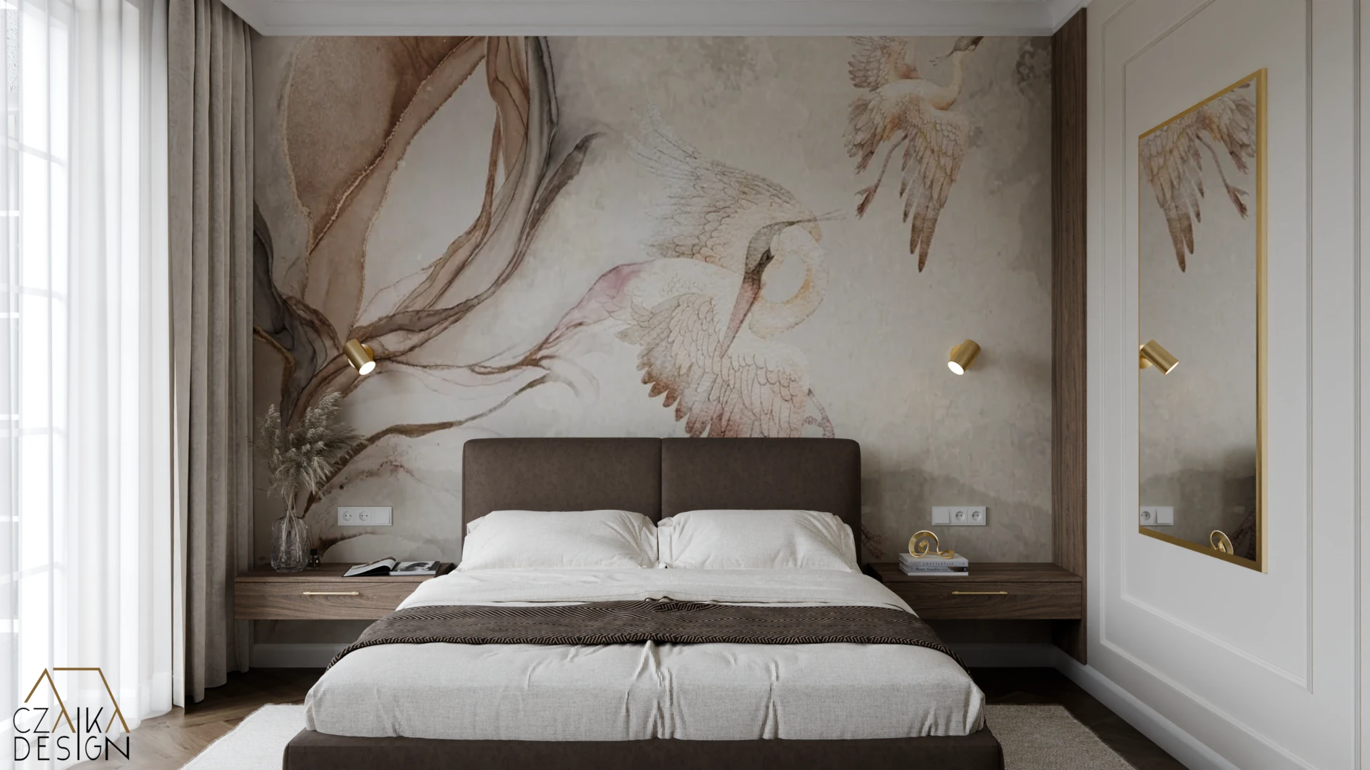 Pokój gościnny w stylu Modern Classic