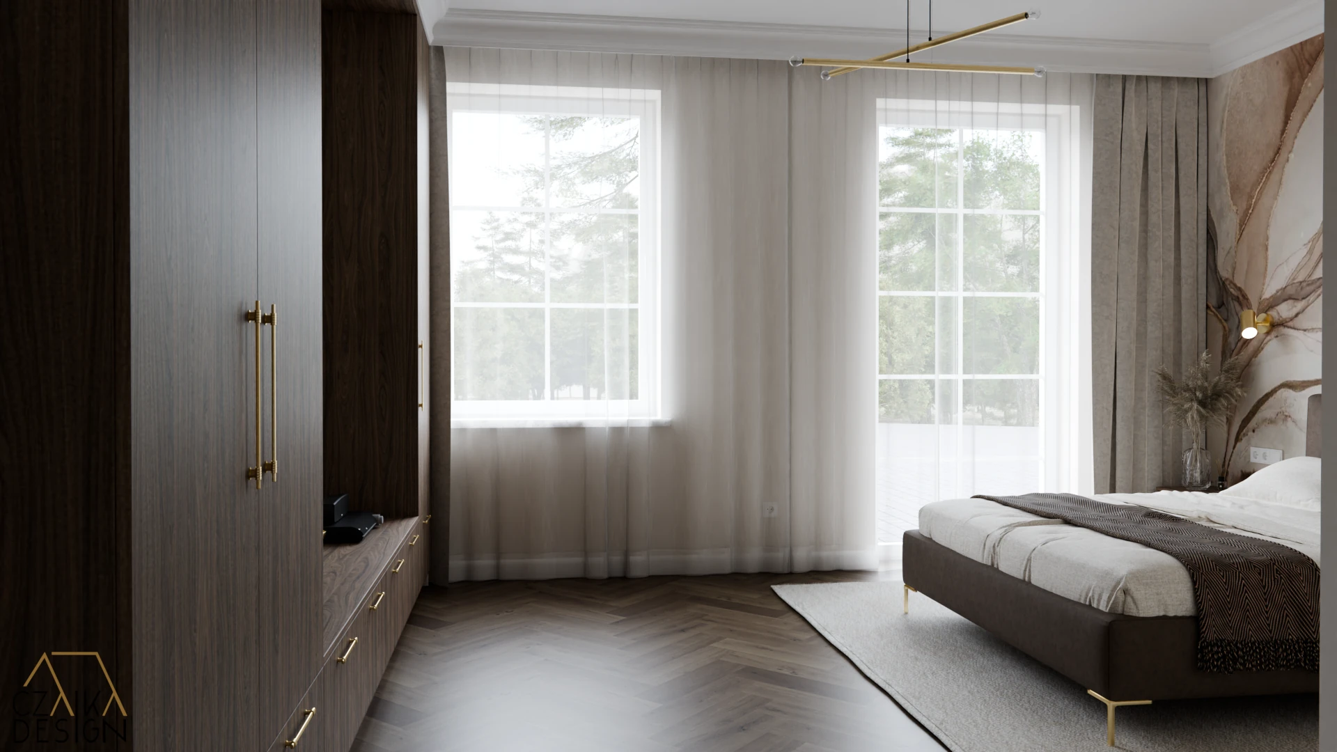 Pokój w stylu Modern Classic