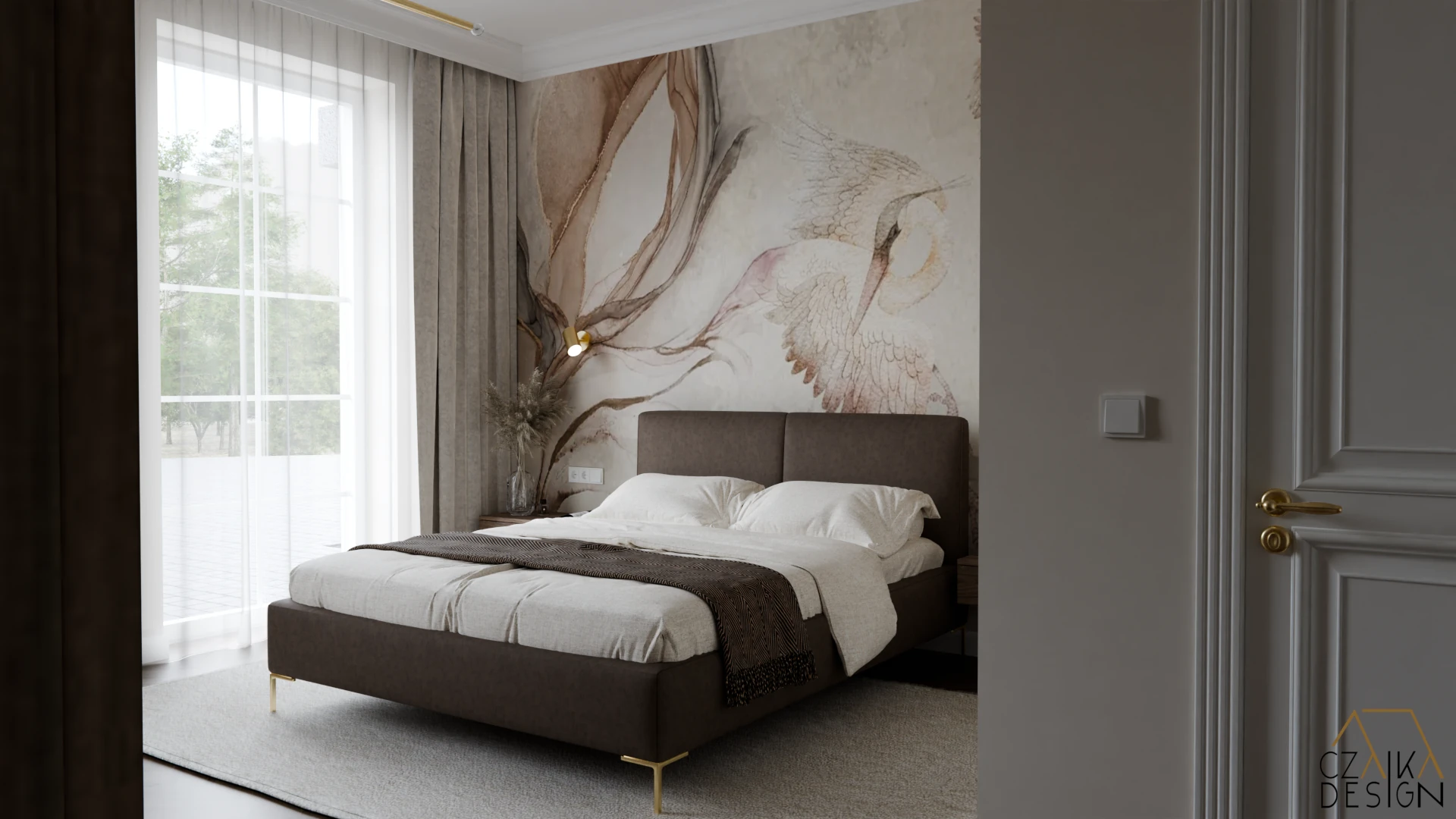 Fototapeta w kolorach beżowo-orzechowym