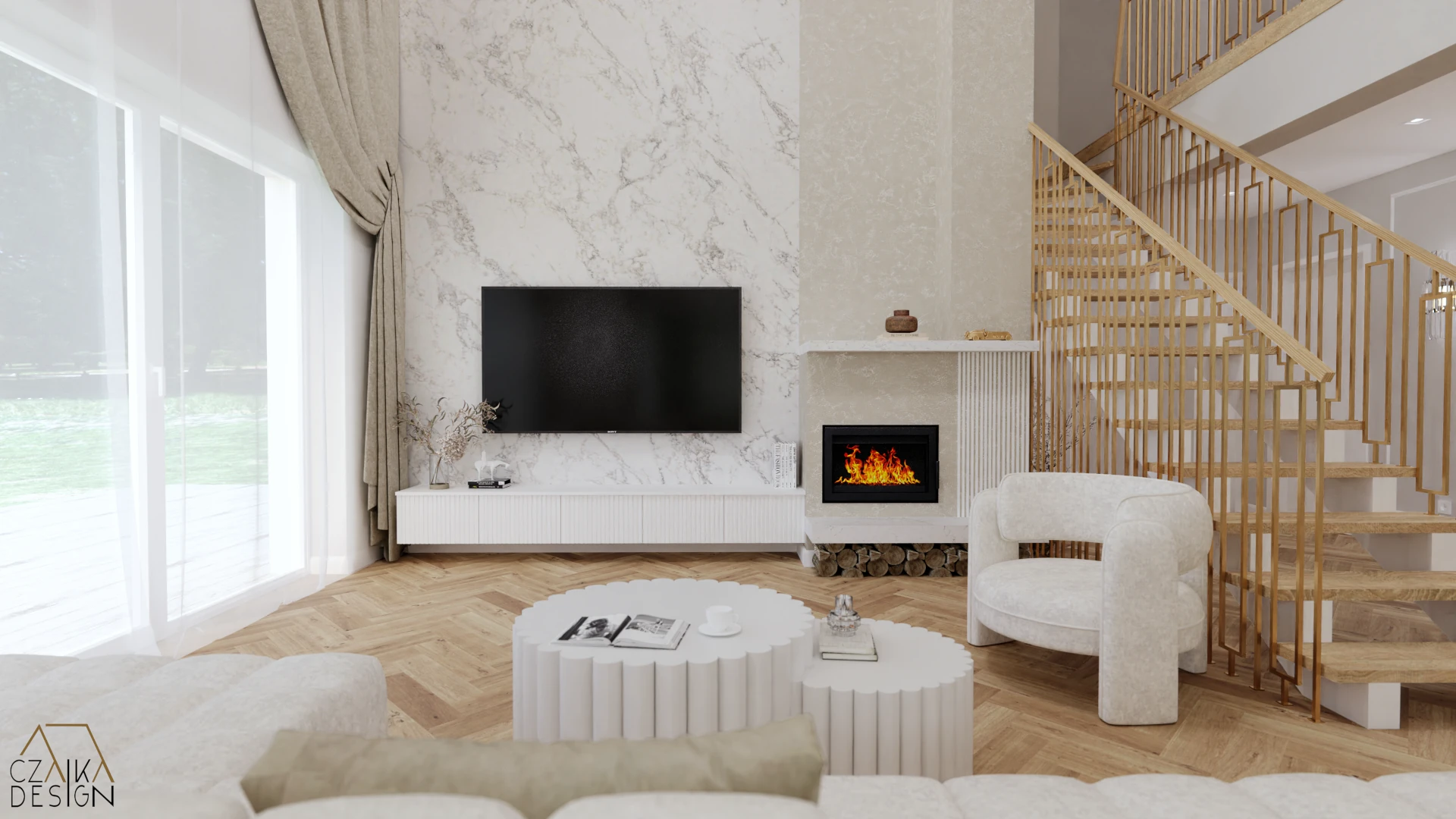 Wizualizacja parteru domu jednorodzinnego