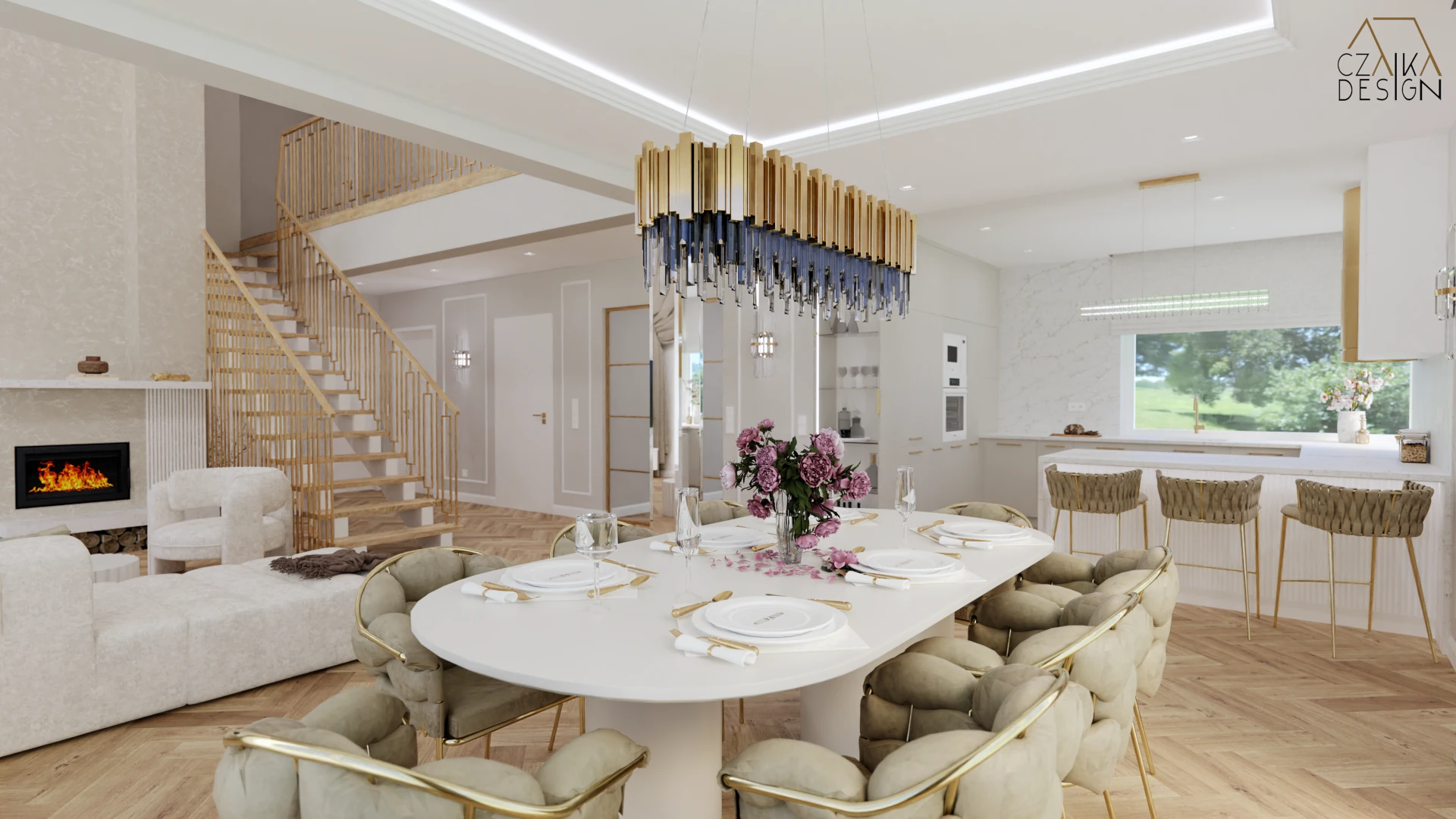 Dekoracyjne plecione krzesła