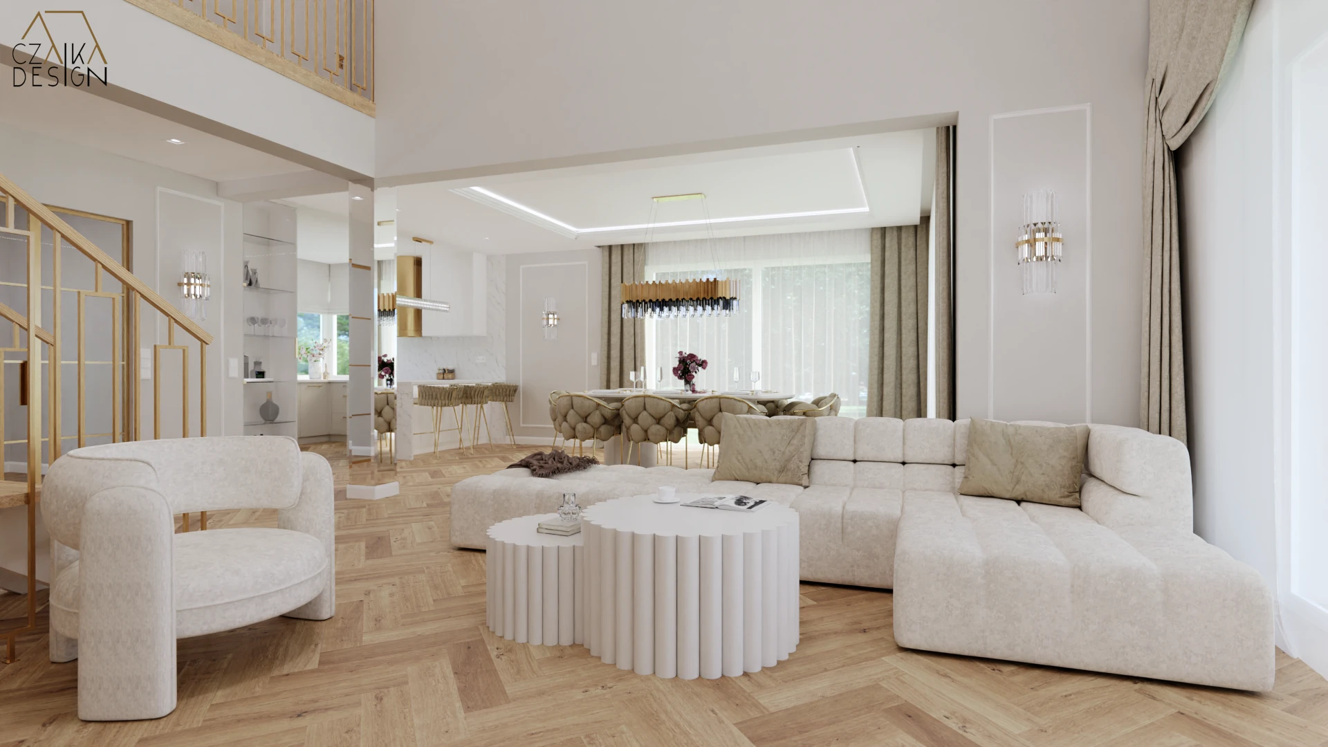 Stolik kawowy w kolorze kaszmiru