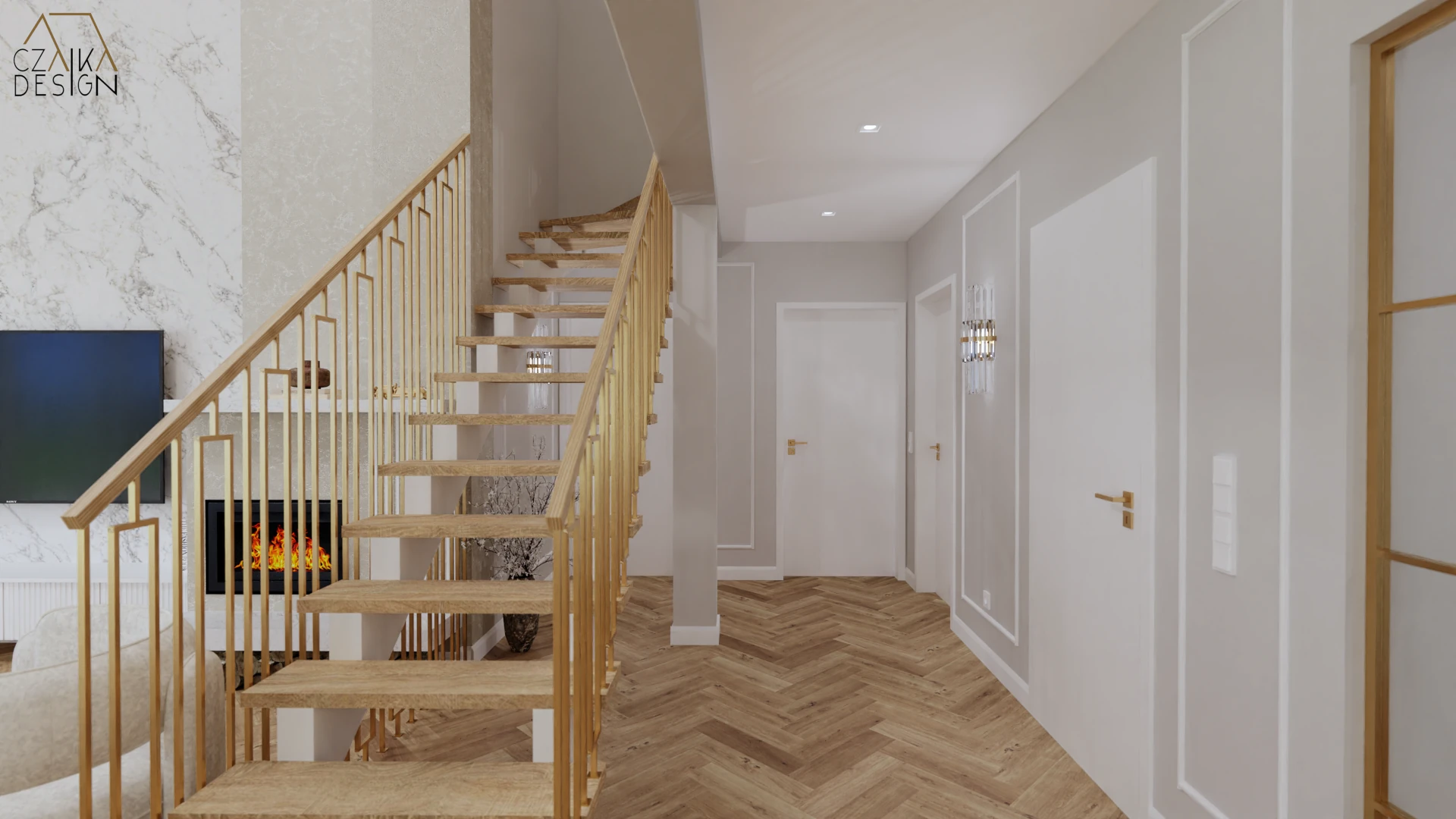 Schody prowadzące na poddasze