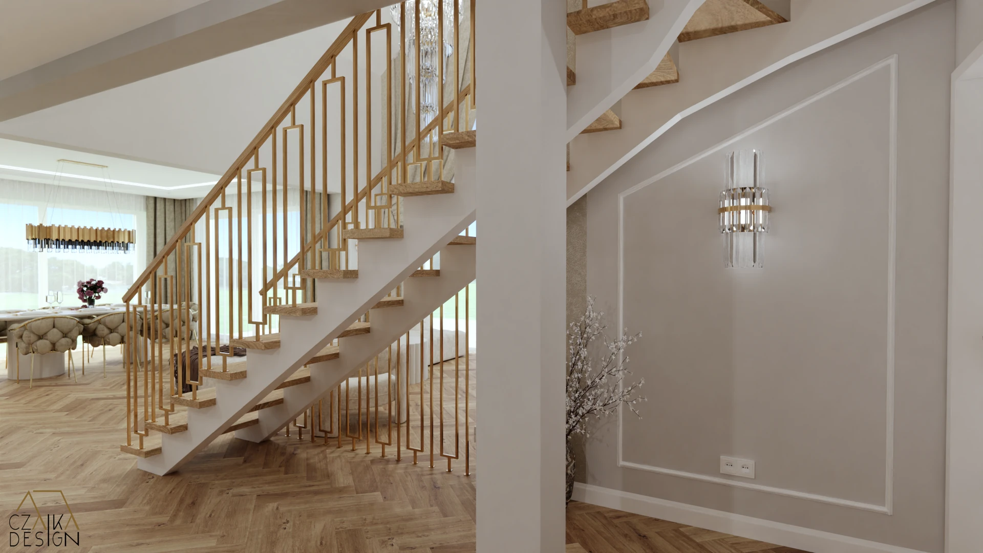 Schody prowadzące na poddasze