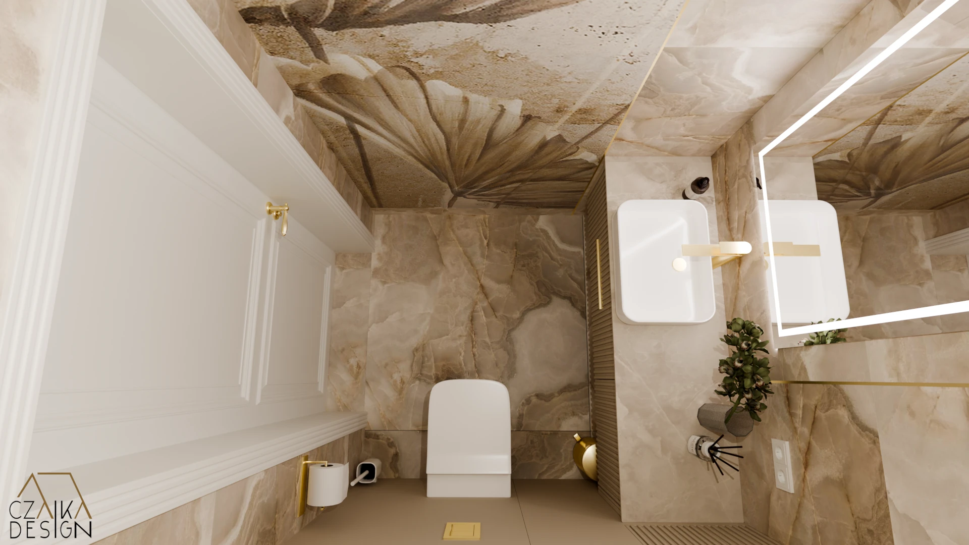 Łazienka WC w stylu Modern Classic