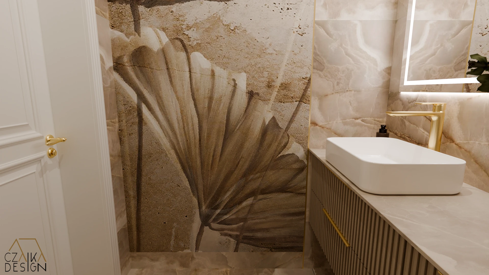 Dekoracyjna fototapeta w łazience