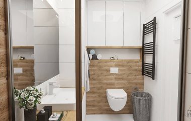 Aranżacja mieszkania 60m² - łazienka